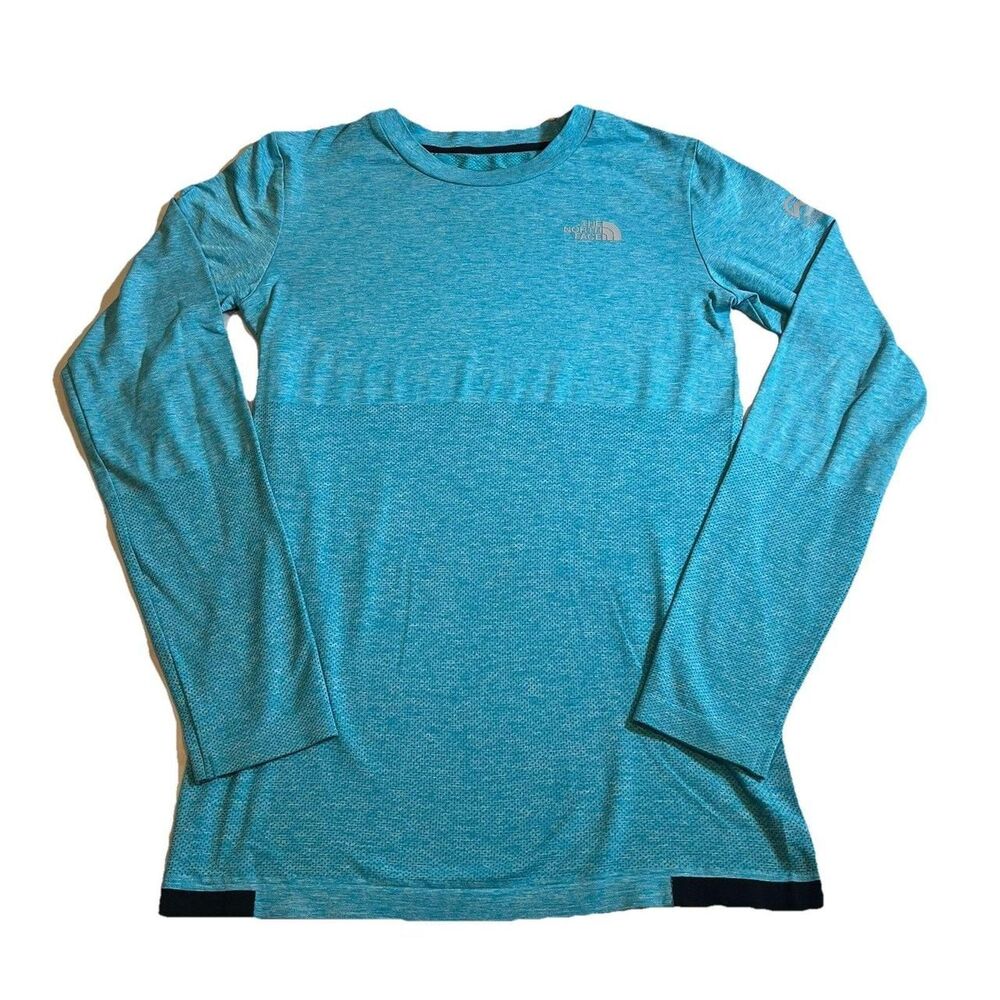Womens North Face Summit‎ Series Shirt Long Sleeve Stretch Blue Outdoors Small
